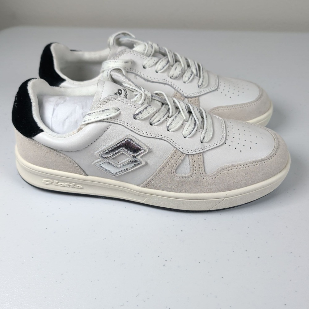 Lotto Leggenda Womens 9.5 Signature Sneakers White Suede Retro Court Streetwear - Picture 2 of 7